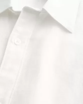 Camicia in misto lino con bottoni