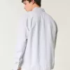 Camicia in misto lino con bottoni