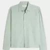 Camicia in misto lino con bottoni