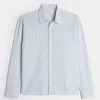 Camicia in misto lino con bottoni