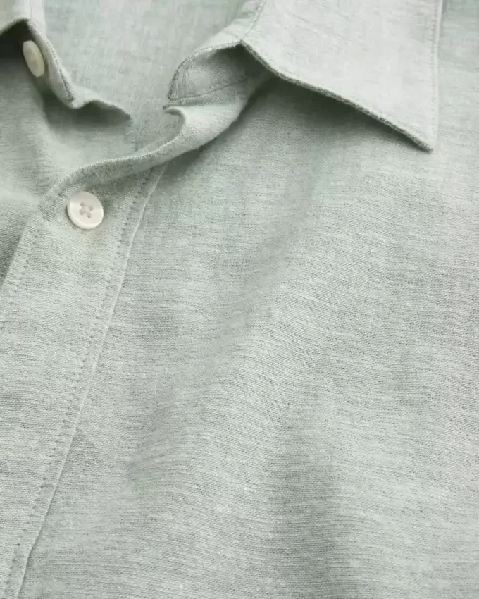 Camicia in misto lino con bottoni