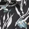 Camicia in misto lino con motivo a pesci tropicali squadrati