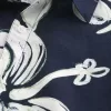 Camicia in misto lino con motivo tropicale squadrato