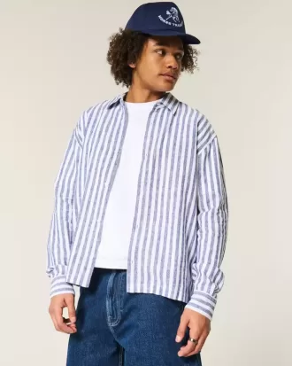 Camicia in misto lino rilassata