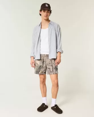 Camicia in misto lino rilassata