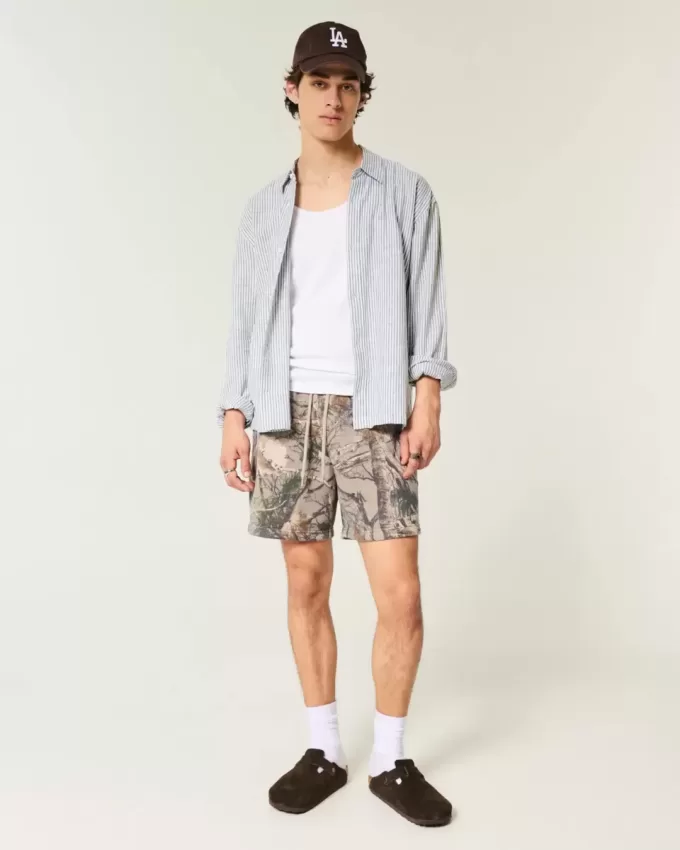 Camicia in misto lino rilassata