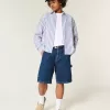 Camicia in misto lino rilassata