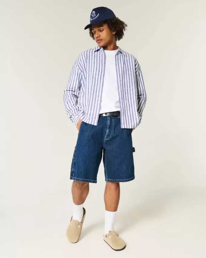 Camicia in misto lino rilassata