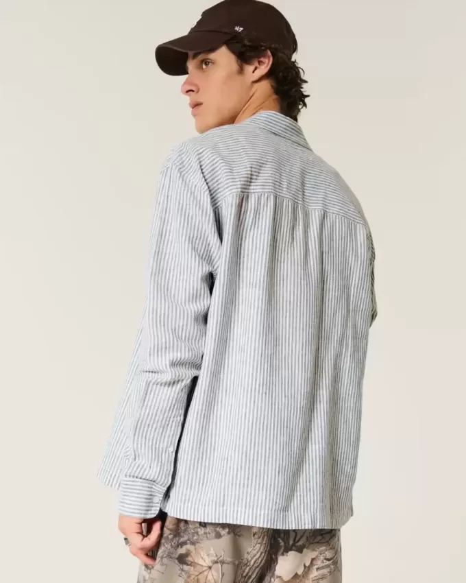 Camicia in misto lino rilassata