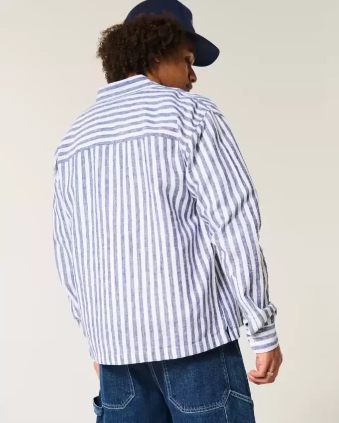 Camicia in misto lino rilassata