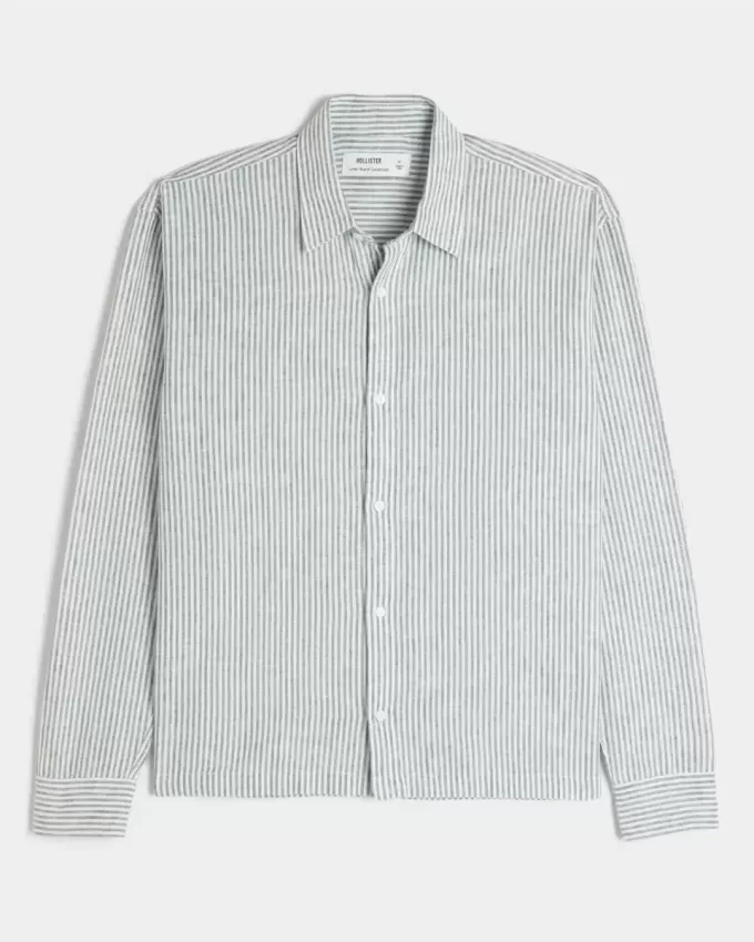 Camicia in misto lino rilassata