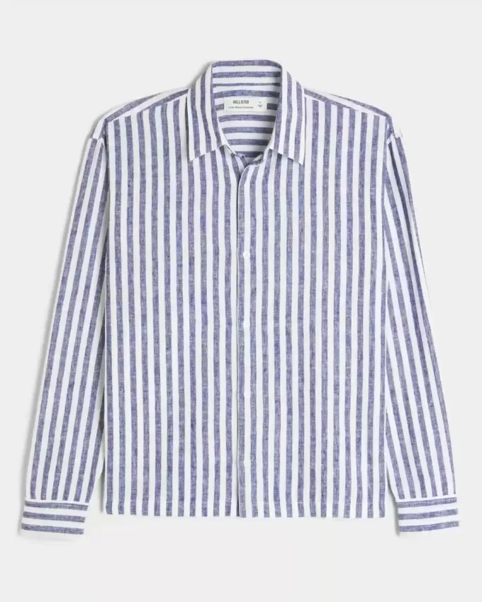 Camicia in misto lino rilassata