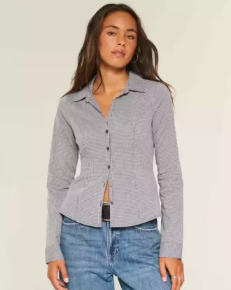 Camicia in popeline con bottoni