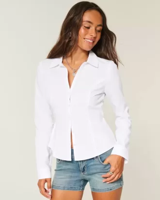 Camicia in popeline con bottoni