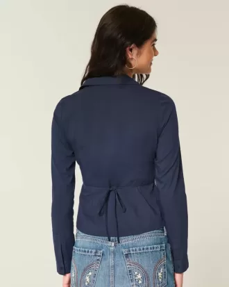 Camicia in popeline con bottoni