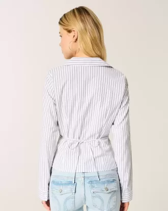 Camicia in popeline elasticizzato con bottoni