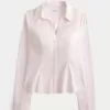 Camicia in popeline elasticizzato con bottoni