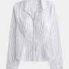 Camicia in popeline elasticizzato con bottoni