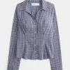 Camicia in popeline elasticizzato con bottoni