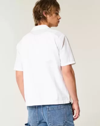 Camicia in seersucker a maniche corte