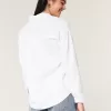 Camicia oversize in misto lino