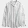 Camicia oversize in misto lino