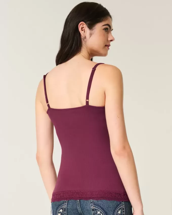 Canotta con bordo in pizzo