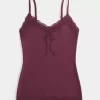 Canotta con bordo in pizzo