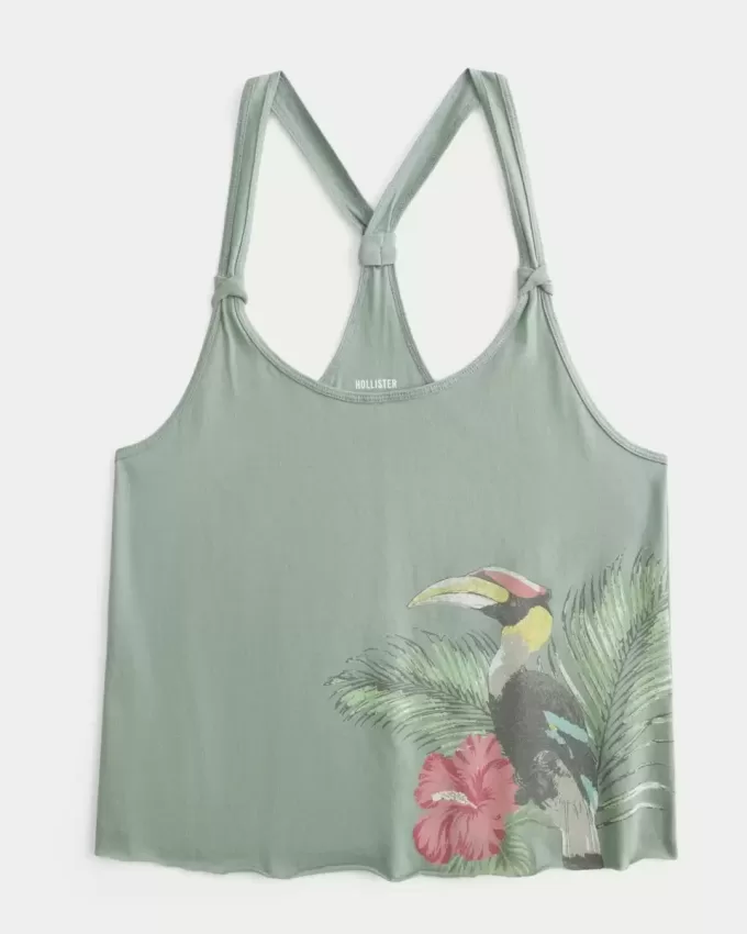 Canotta con grafica Easy Trend Drop Tropical Bird Canotta con grafica Easy Trend Drop Tropical Bird