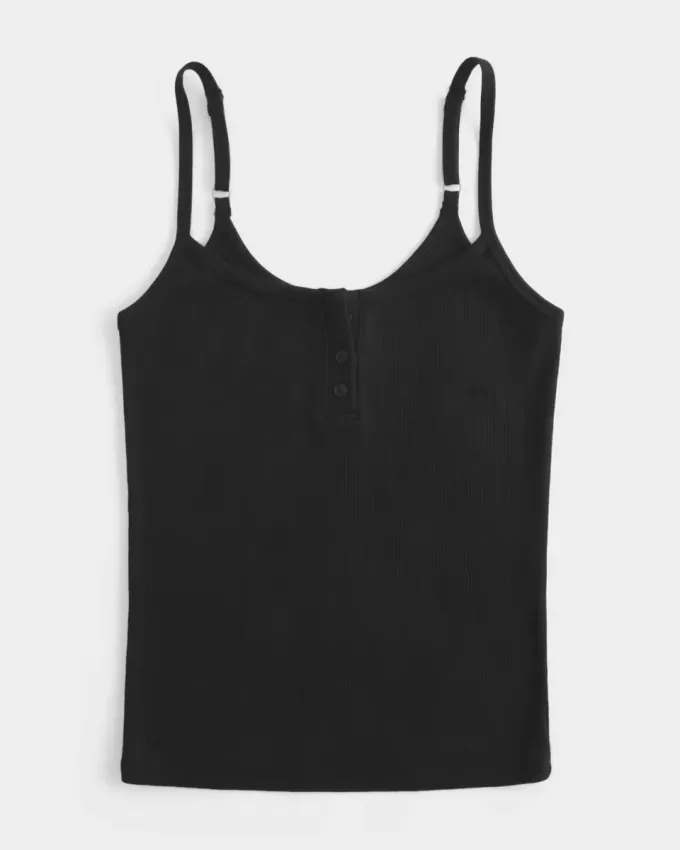 Canotta Henley con tacca a coste