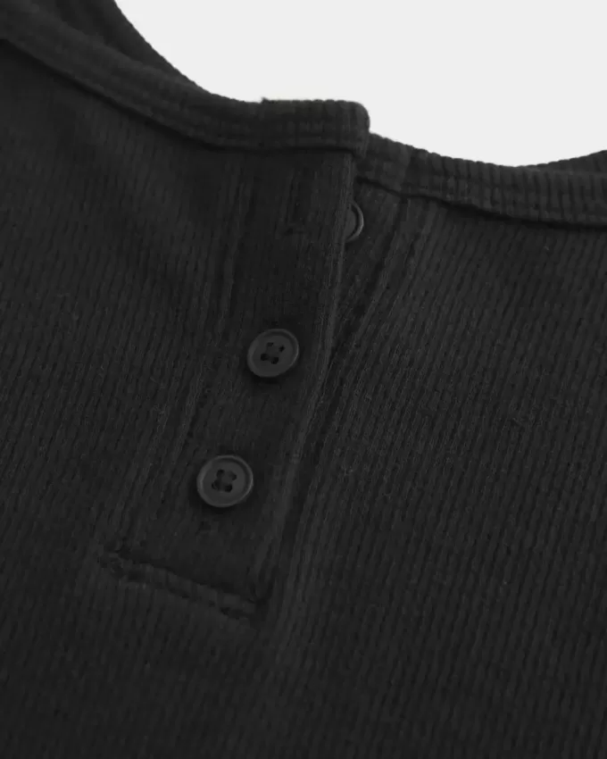Canotta Henley con tacca a coste