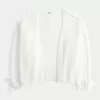 Cardigan con maniche in pizzo senza chiusura