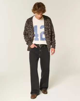 Cardigan con motivo squadrato