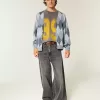 Cardigan con motivo squadrato