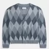 Cardigan con motivo squadrato