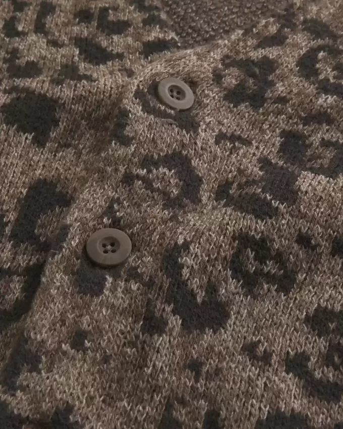 Cardigan con motivo squadrato