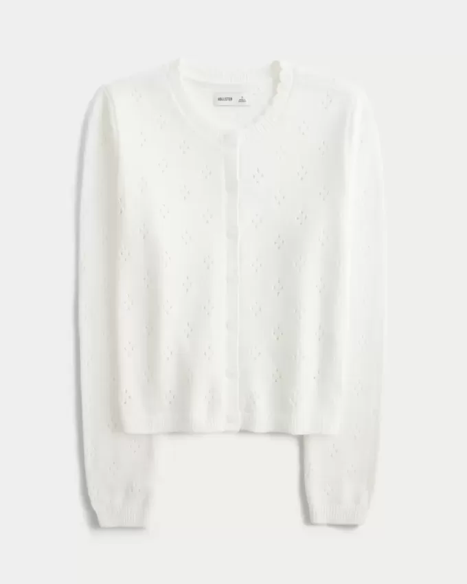 Cardigan con occhielli