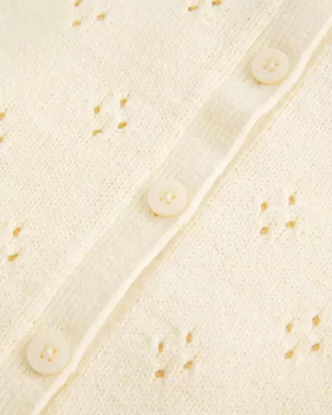 Cardigan con occhielli
