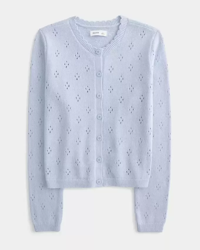 Cardigan con occhielli Cardigan con occhielli