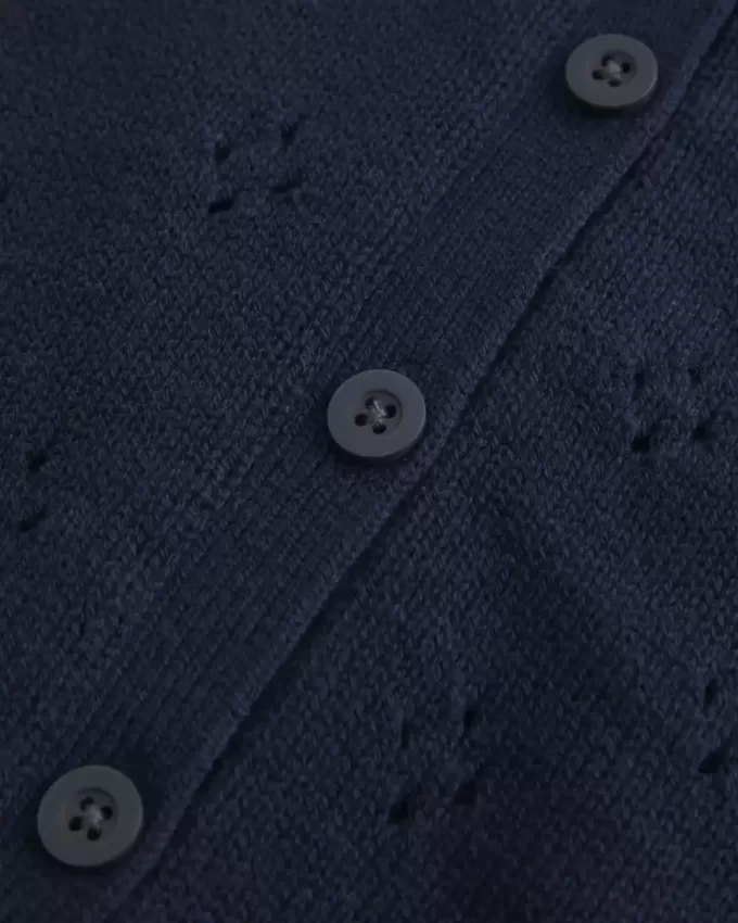 Cardigan con occhielli