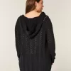 Cardigan senza chiusura con cappuccio Stitchy