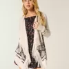 Cardigan senza chiusura con frange facili