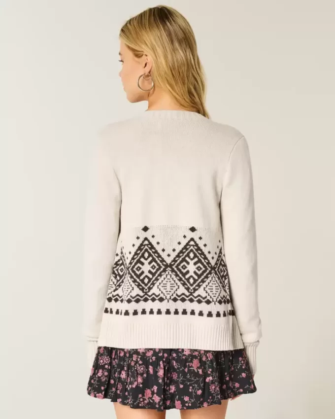 Cardigan senza chiusura con frange facili