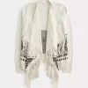 Cardigan senza chiusura con frange facili