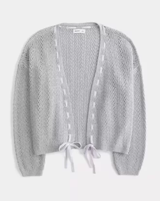 Cardigan senza chiusura con trama semplice