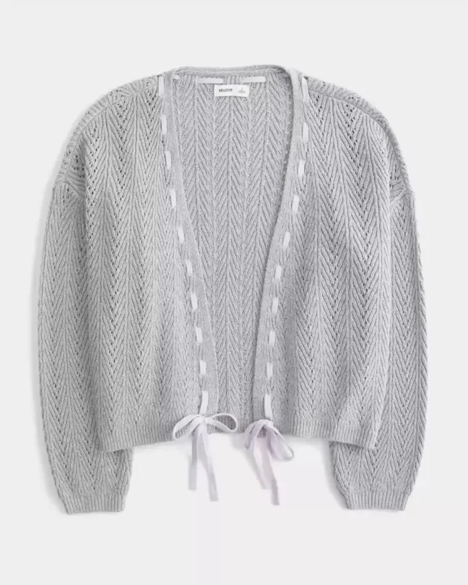 Cardigan senza chiusura con trama semplice