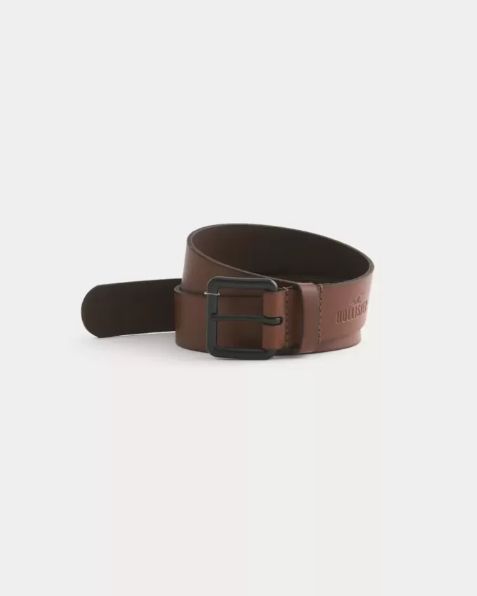 Cintura classica in pelle