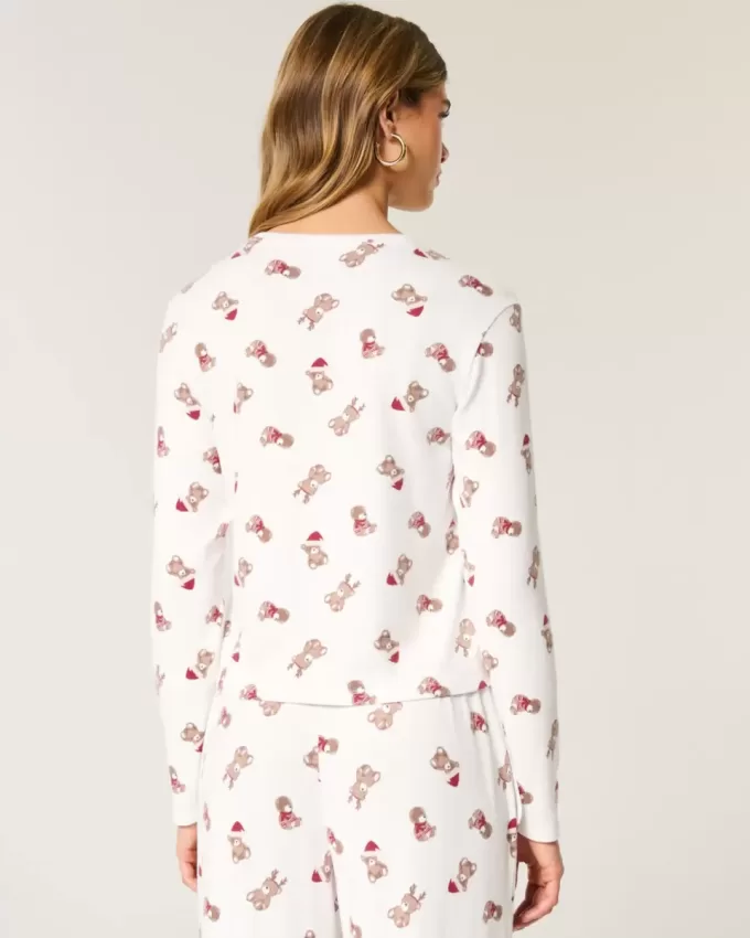 Comoda camicia da pigiama a maniche lunghe