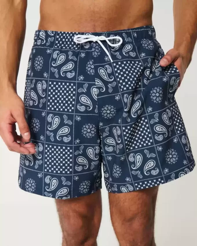 Costume da bagno Volley in seersucker a metà coscia