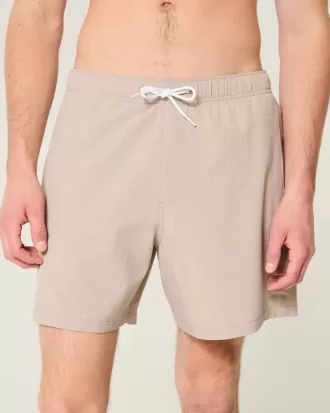 Costume da bagno Volley in seersucker a metà coscia